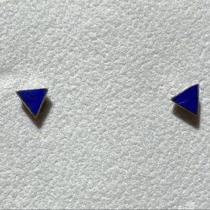 Blue Triangle Studs